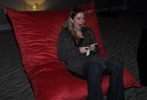 Me on the Sweet Lovesac at the It Won't Stay in Vegas Blogger Party